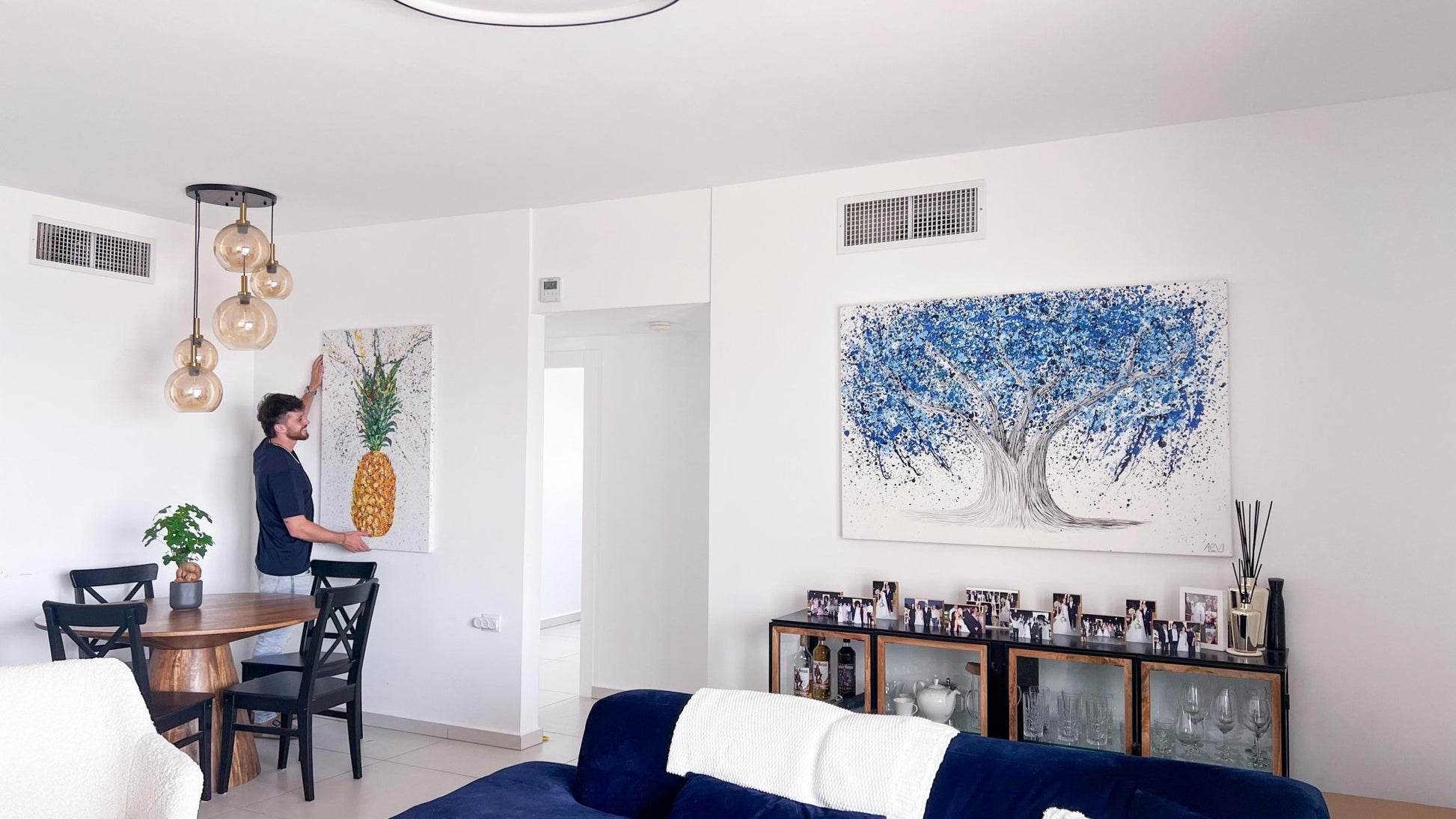 LIMITED EDITION PRINT - Tree of Life - Blue Life - Canvas BY Albert Levi Art