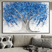 LIMITED EDITION PRINT - Tree of Life - Blue Life - Canvas BY Albert Levi Art