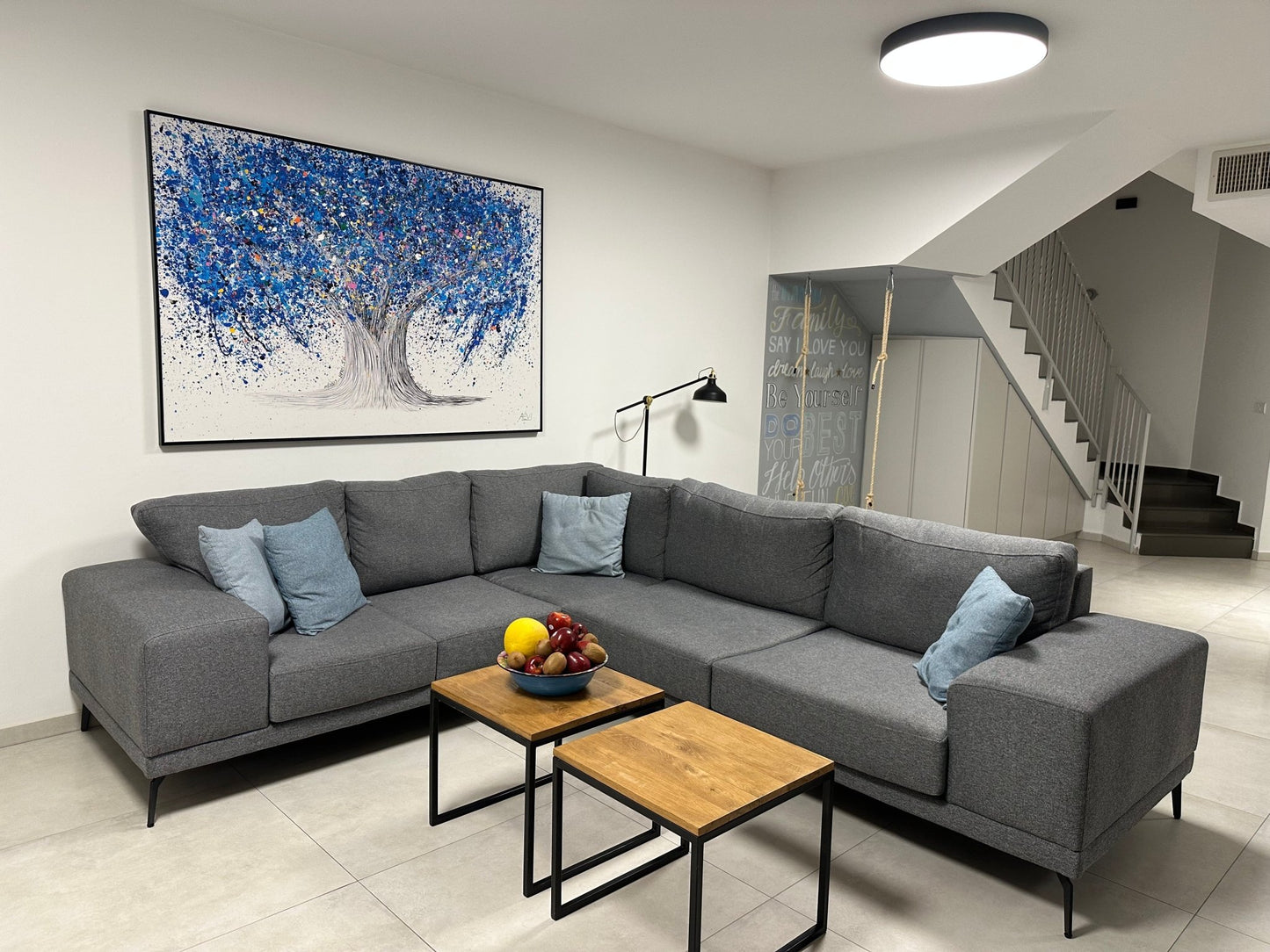 LIMITED EDITION PRINT - Tree of Life - Blue Life - Canvas BY Albert Levi Art