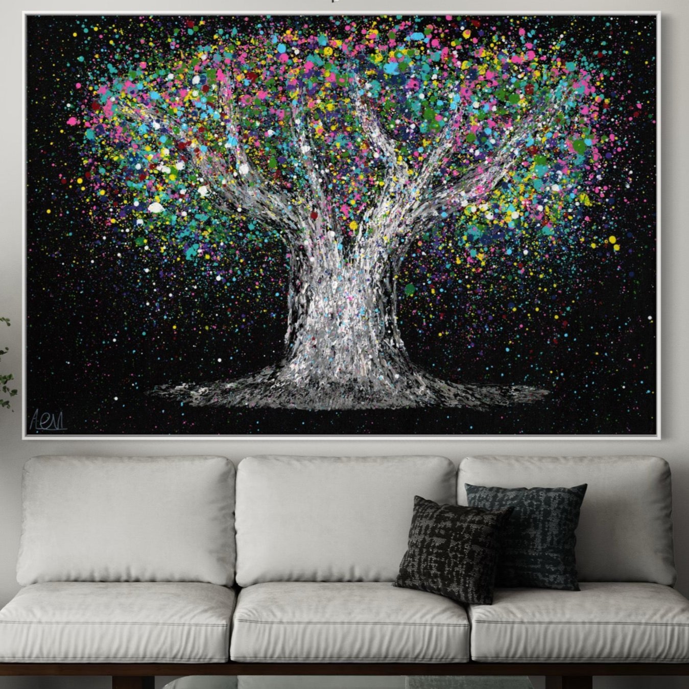 Limited Edition Print - Tree Of Life - Colorful Dream - Canvas BY Albert Levi Art