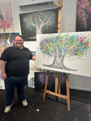 Limited Edition Print - Tree Of Life - Colorful Life - Canvas BY Albert Levi Art