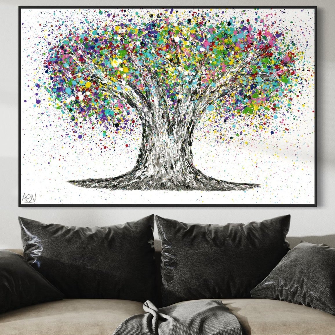 Limited Edition Print - Tree Of Life - Colorful Life - Canvas BY Albert Levi Art
