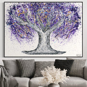 Limited Edition Print - Tree Of Life - Gentle Purple - Canvas BY Albert Levi Art
