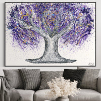 Limited Edition Print - Tree Of Life - Gentle Purple - Canvas BY Albert Levi Art
