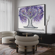 Limited Edition Print - Tree Of Life - Gentle Purple - Canvas BY Albert Levi Art