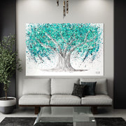Limited Edition Print - TREE OF LIFE - Turquoise Tranquility - Canvas BY Albert Levi Art