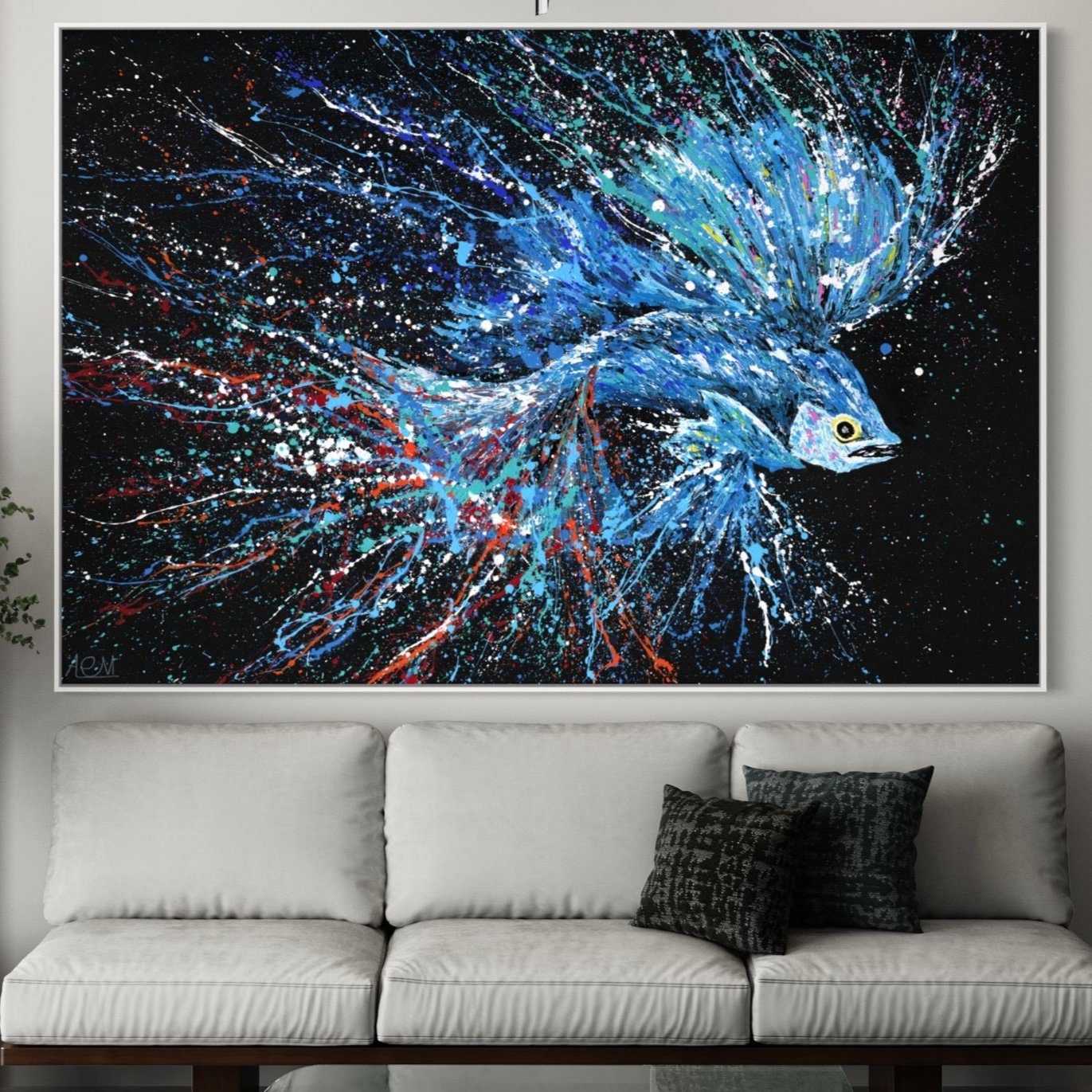 Limited Edition Print - turbulent water - Canvas BY Albert Levi Art