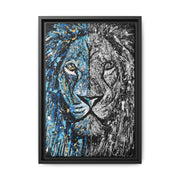 Lion Of Judah framed canvas print, black frame