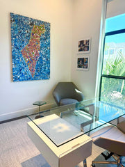 Colorful Canvas: "Map Of Israel - Never Again" by Albert Levi Art