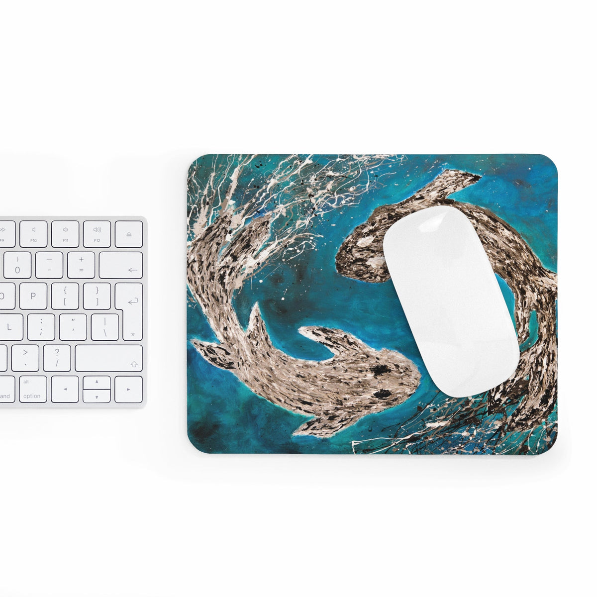 MOUSE PAD - HARMONY OF KOI - Home Decor BY Albert Levi Art