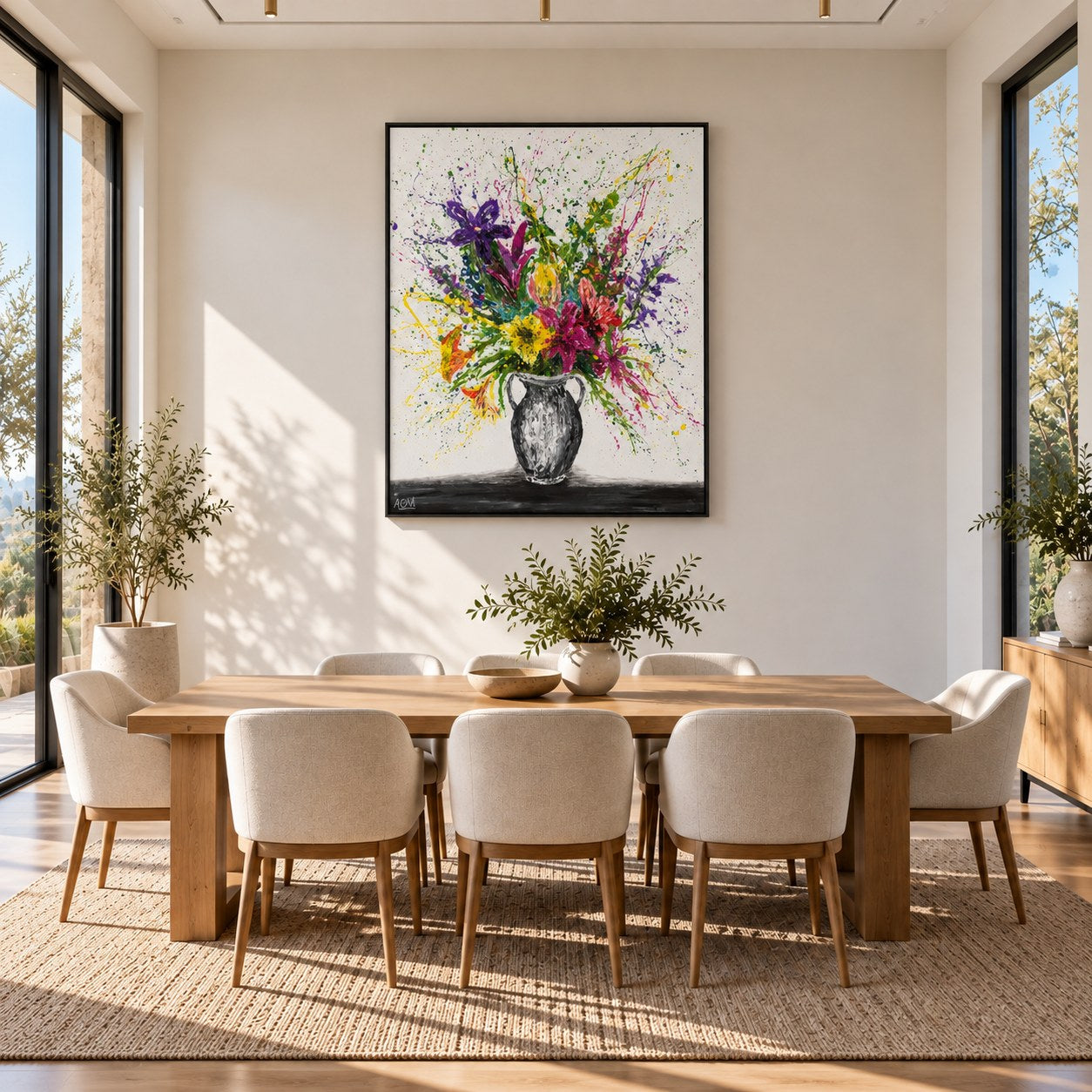 My Bouquet canvas wall art in a stylish room