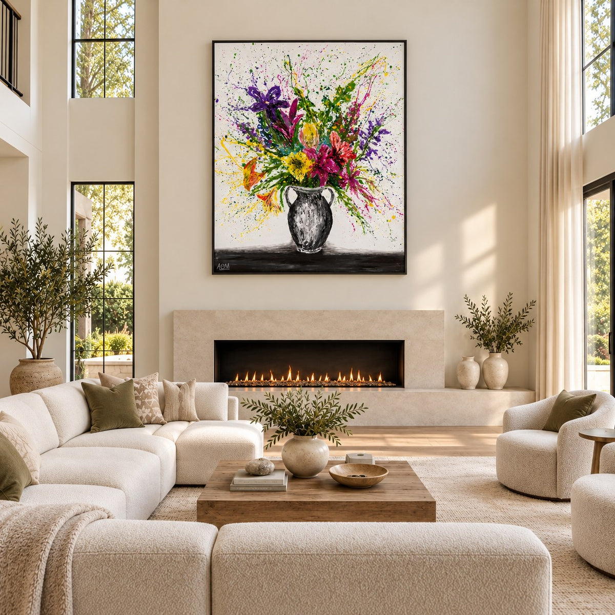 My Bouquet canvas wall art in a stylish room