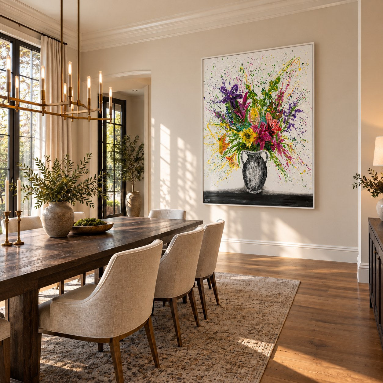 My Bouquet canvas wall art in a stylish room