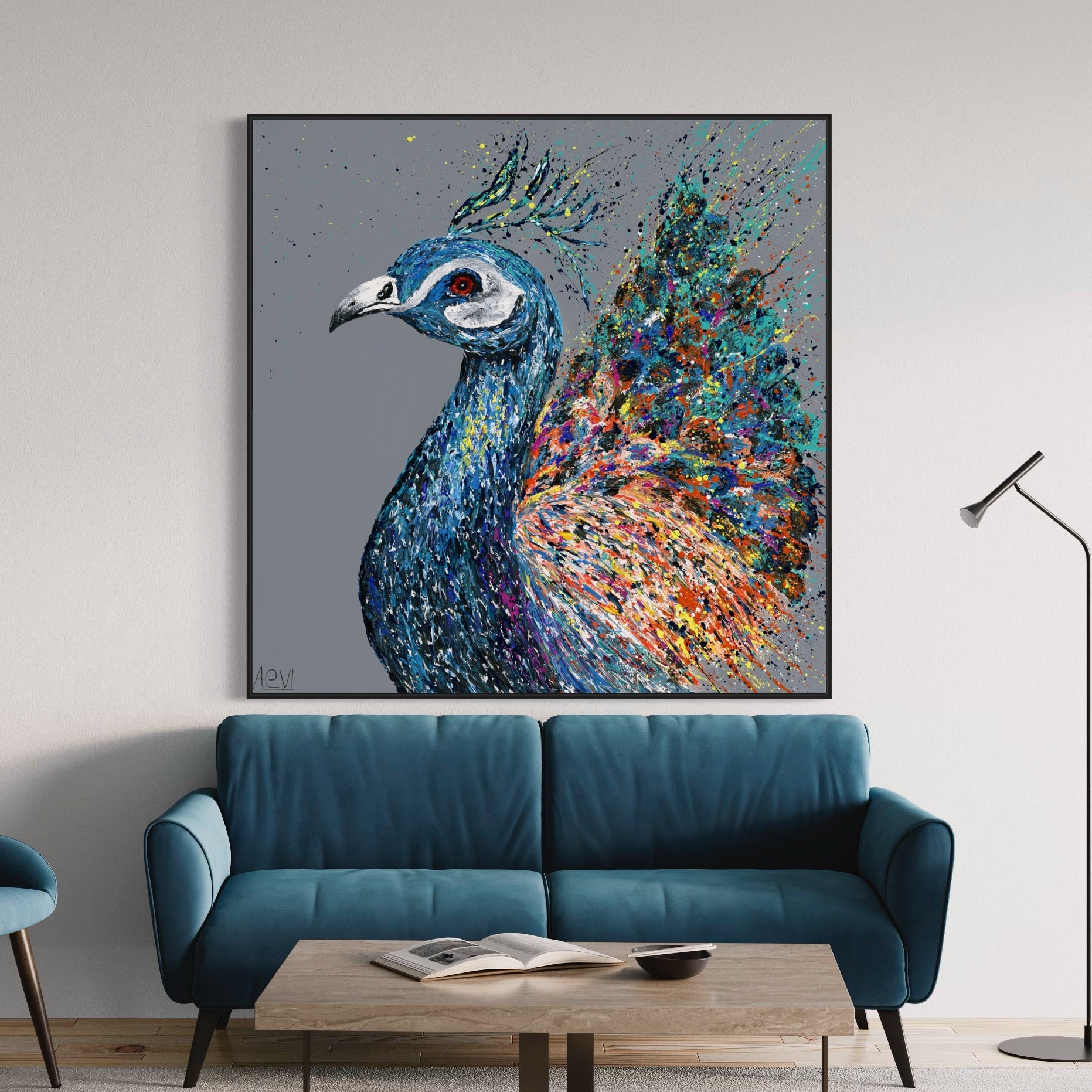 ORIGINAL ARTWORK - A Noble Peacock - BY Albert Levi Art