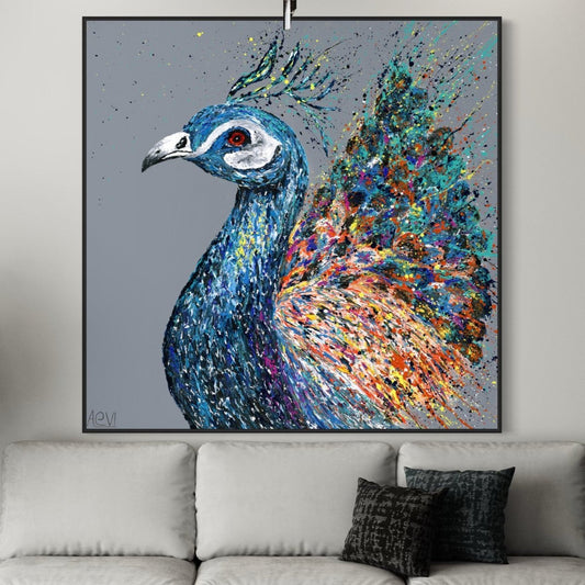 ORIGINAL ARTWORK - A Noble Peacock - BY Albert Levi Art