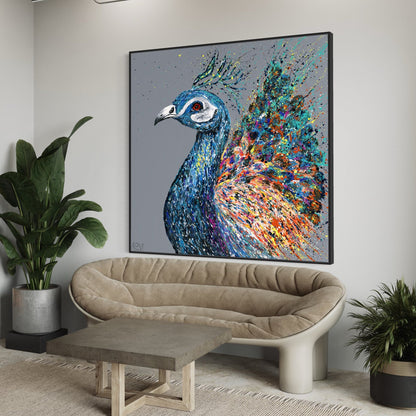 ORIGINAL ARTWORK - A Noble Peacock - BY Albert Levi Art