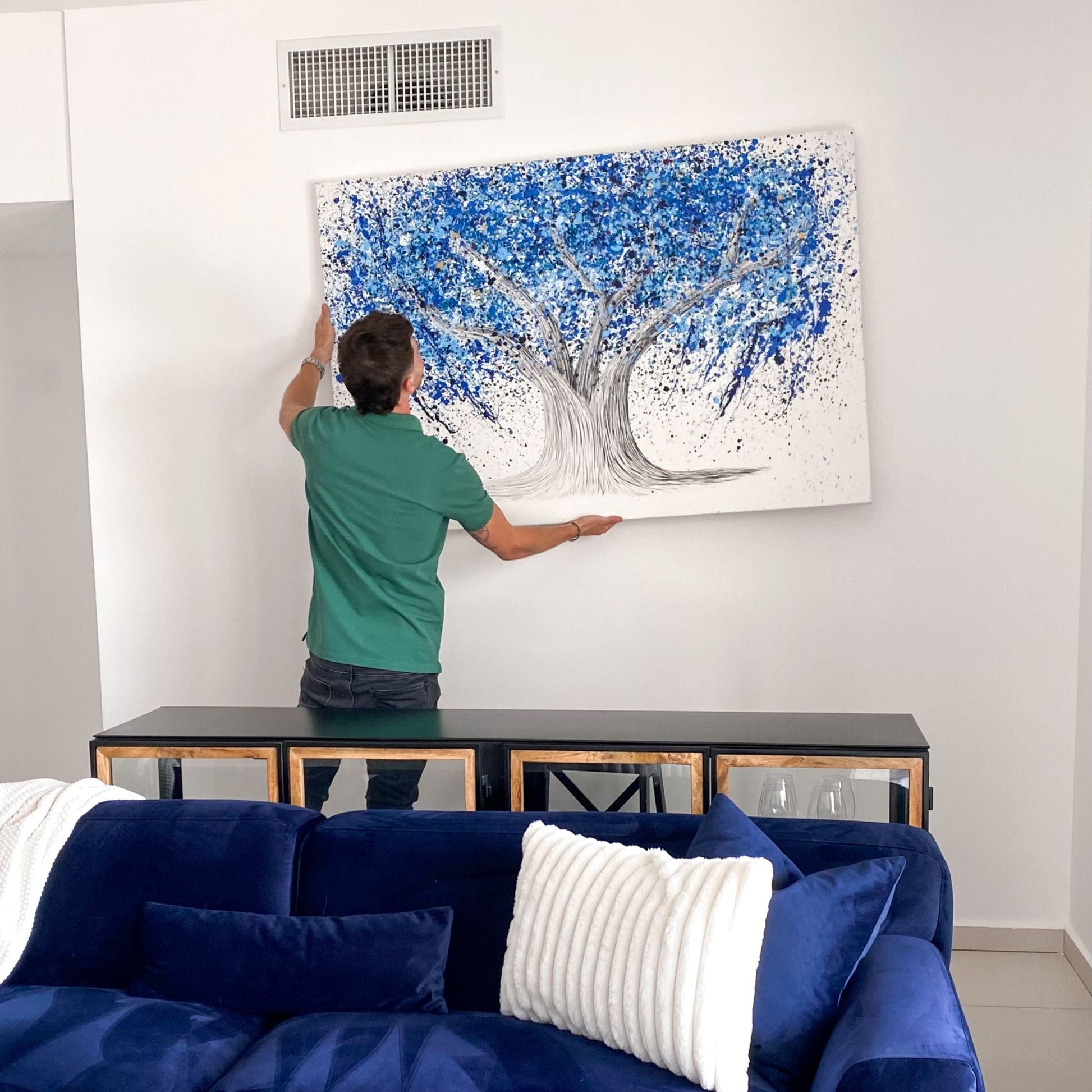 ORIGINAL ARTWORK - Blue Life - BY Albert Levi Art