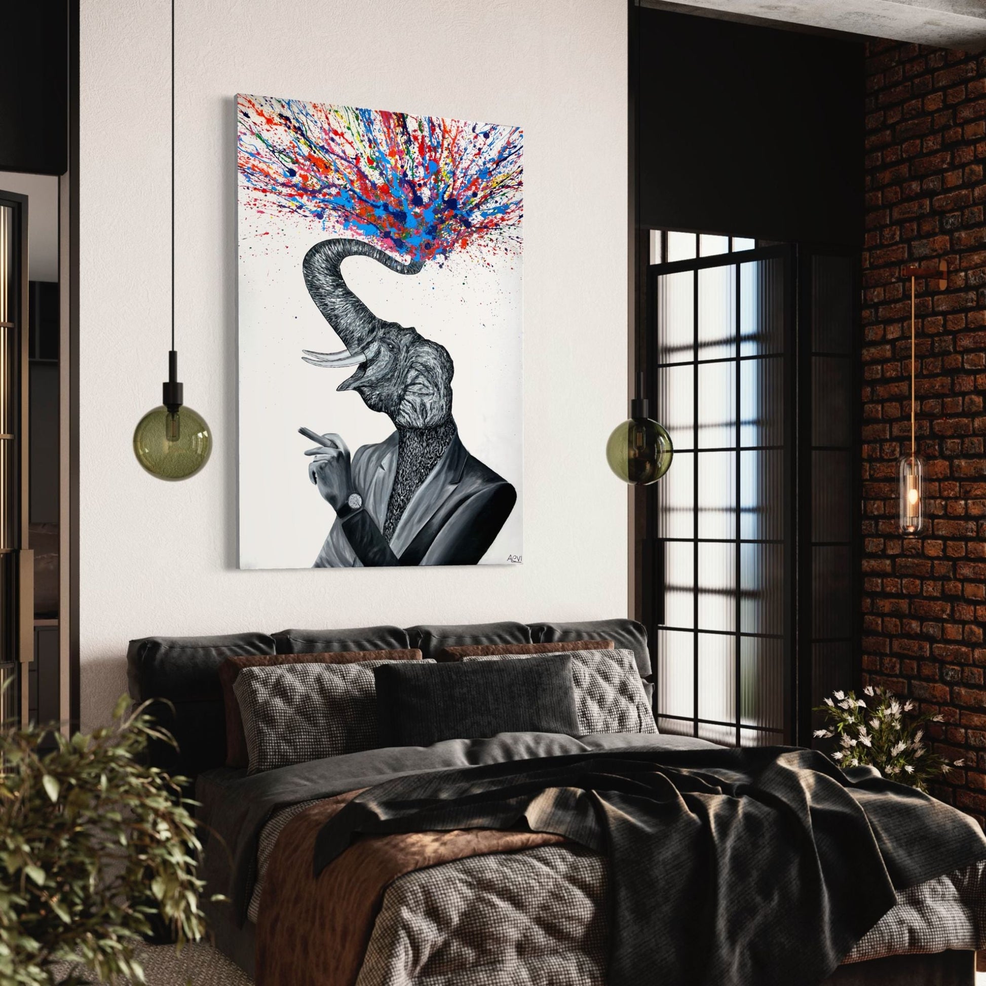 ORIGINAL ARTWORK - Bursting power - BY Albert Levi Art