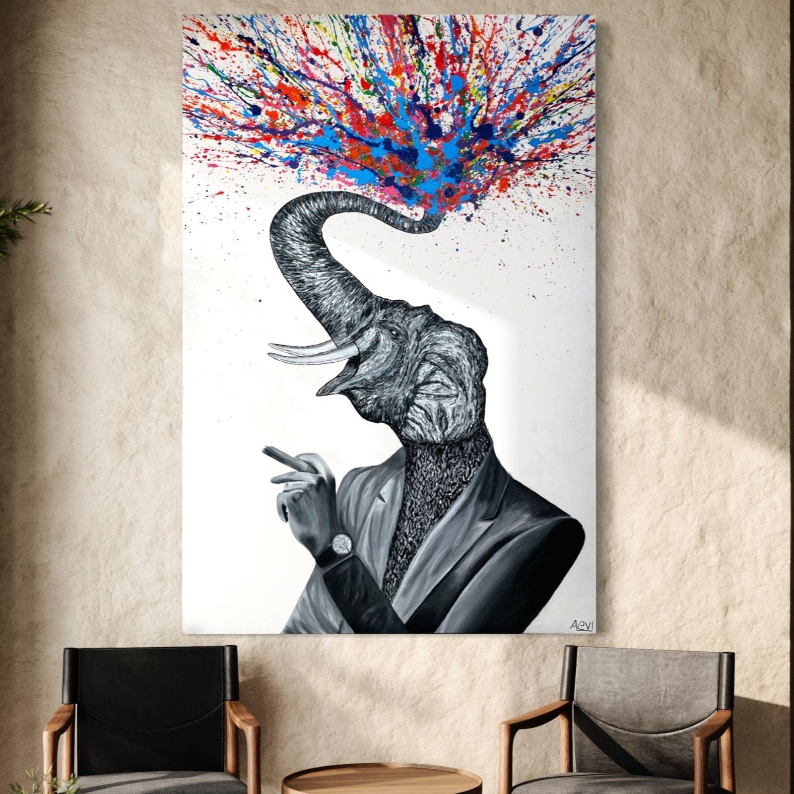 ORIGINAL ARTWORK - Bursting power - BY Albert Levi Art