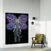 ORIGINAL ARTWORK - Butterfly / Elephant - BY Albert Levi Art