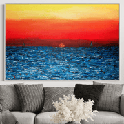 ORIGINAL ARTWORK - CALM SUNSET - BY Albert Levi Art