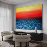 ORIGINAL ARTWORK - CALM SUNSET - BY Albert Levi Art