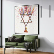 ORIGINAL ARTWORK - Chanuka - Hanukkah - BY Albert Levi Art