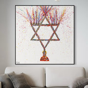 ORIGINAL ARTWORK - Chanuka - Hanukkah - BY Albert Levi Art