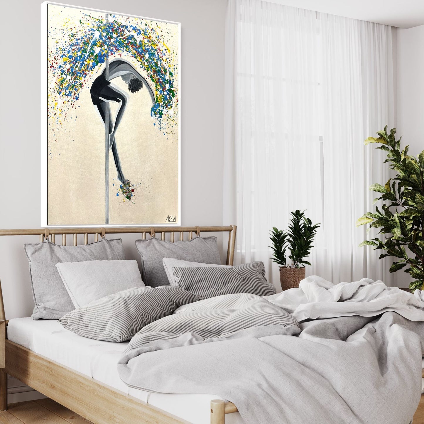 ORIGINAL ARTWORK - Dancing with Color - BY Albert Levi Art