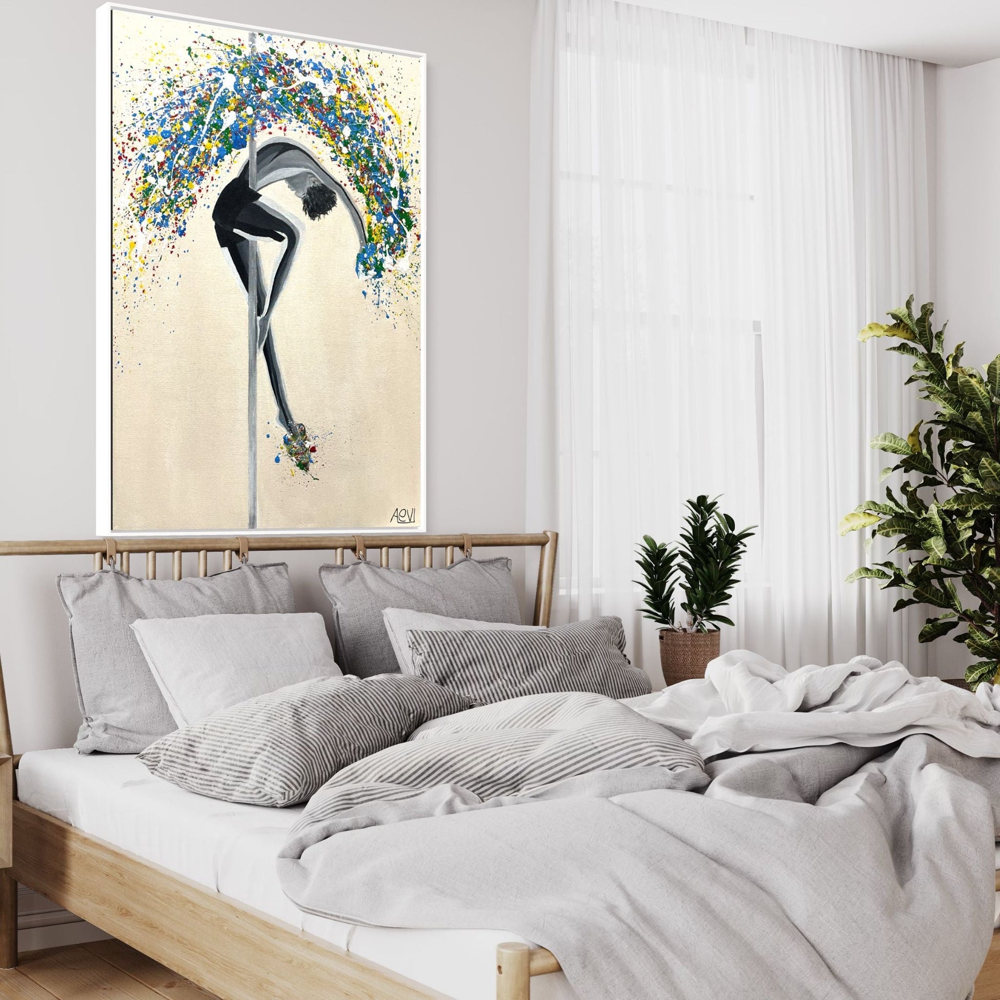 ORIGINAL ARTWORK - Dancing with Color - BY Albert Levi Art