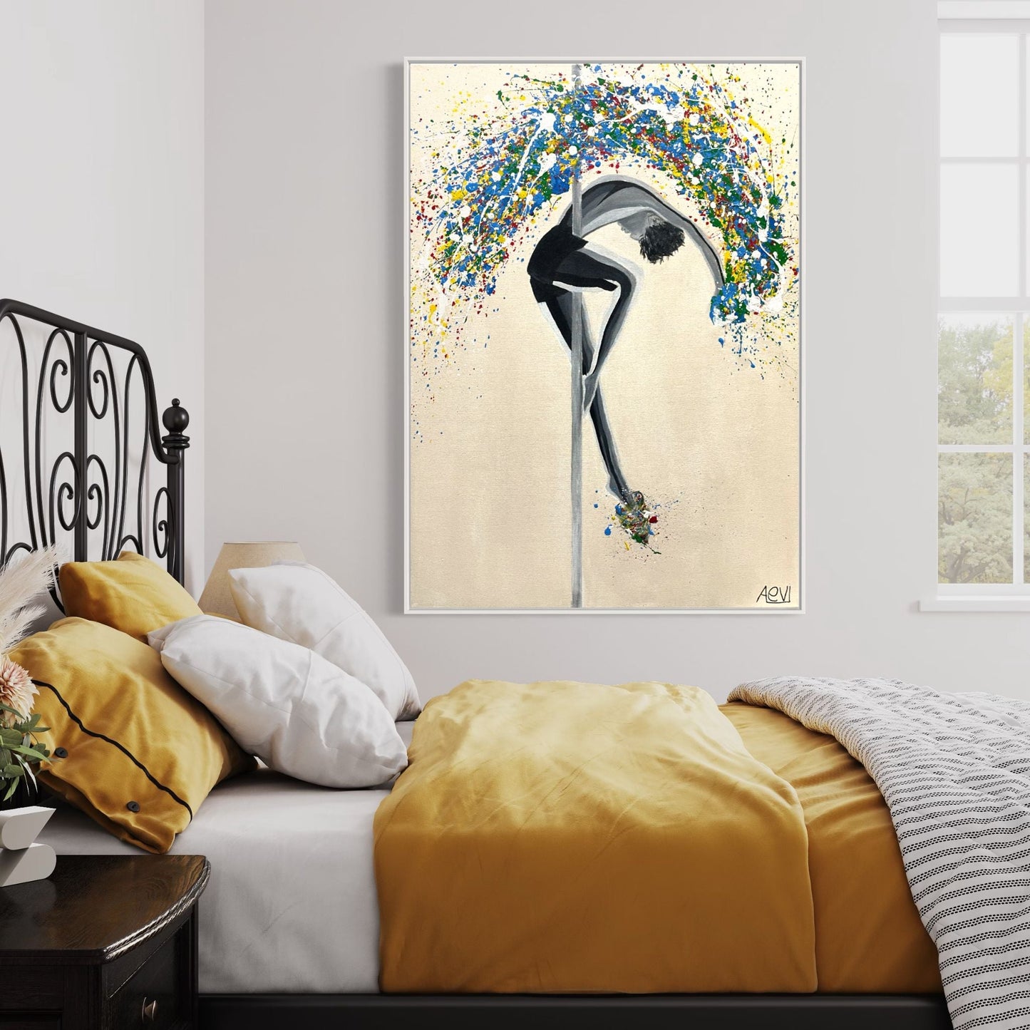 ORIGINAL ARTWORK - Dancing with Color - BY Albert Levi Art