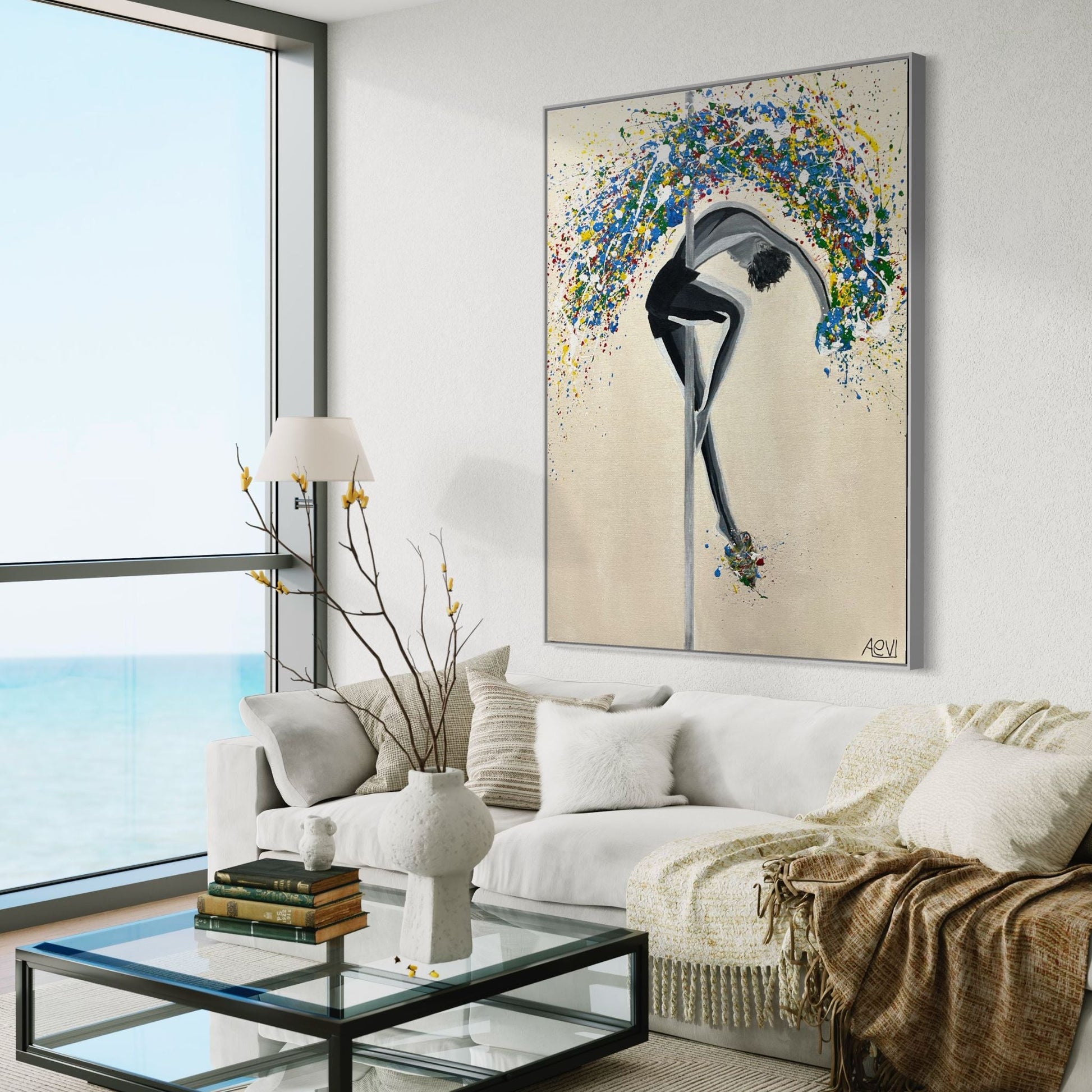 ORIGINAL ARTWORK - Dancing with Color - BY Albert Levi Art