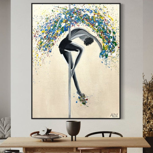 ORIGINAL ARTWORK - Dancing with Color - BY Albert Levi Art