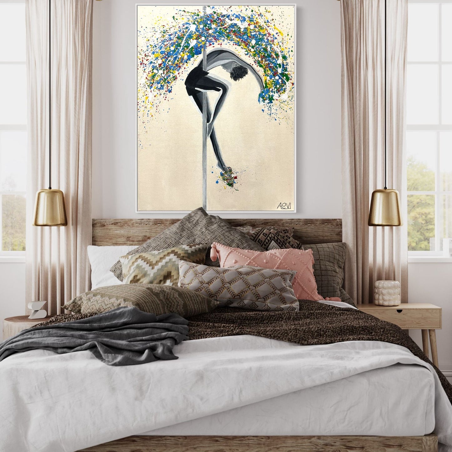 ORIGINAL ARTWORK - Dancing with Color - BY Albert Levi Art