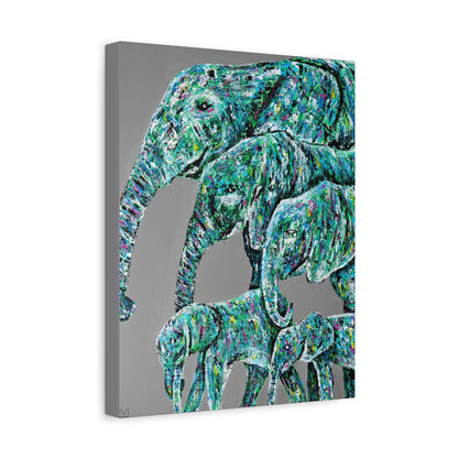 ORIGINAL ARTWORK - Family Stride - Canvas BY Albert Levi Art