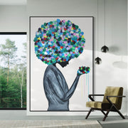 ORIGINAL ARTWORK - Flowers In The Hair - BY Albert Levi Art