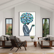 ORIGINAL ARTWORK - Flowers In The Hair - BY Albert Levi Art