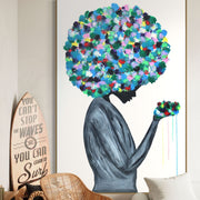 ORIGINAL ARTWORK - Flowers In The Hair - BY Albert Levi Art