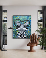 ORIGINAL ARTWORK - Funky Frog in Square Shades - BY Albert Levi Art