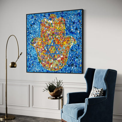 ORIGINAL ARTWORK - HAMSA - BY Albert Levi Art