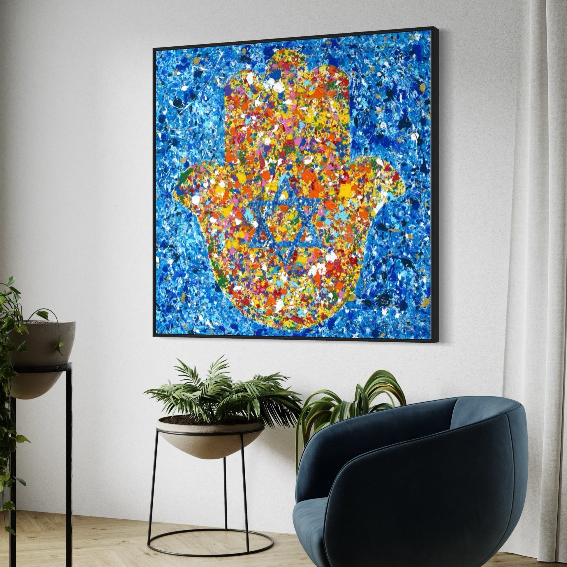 ORIGINAL ARTWORK - HAMSA - BY Albert Levi Art
