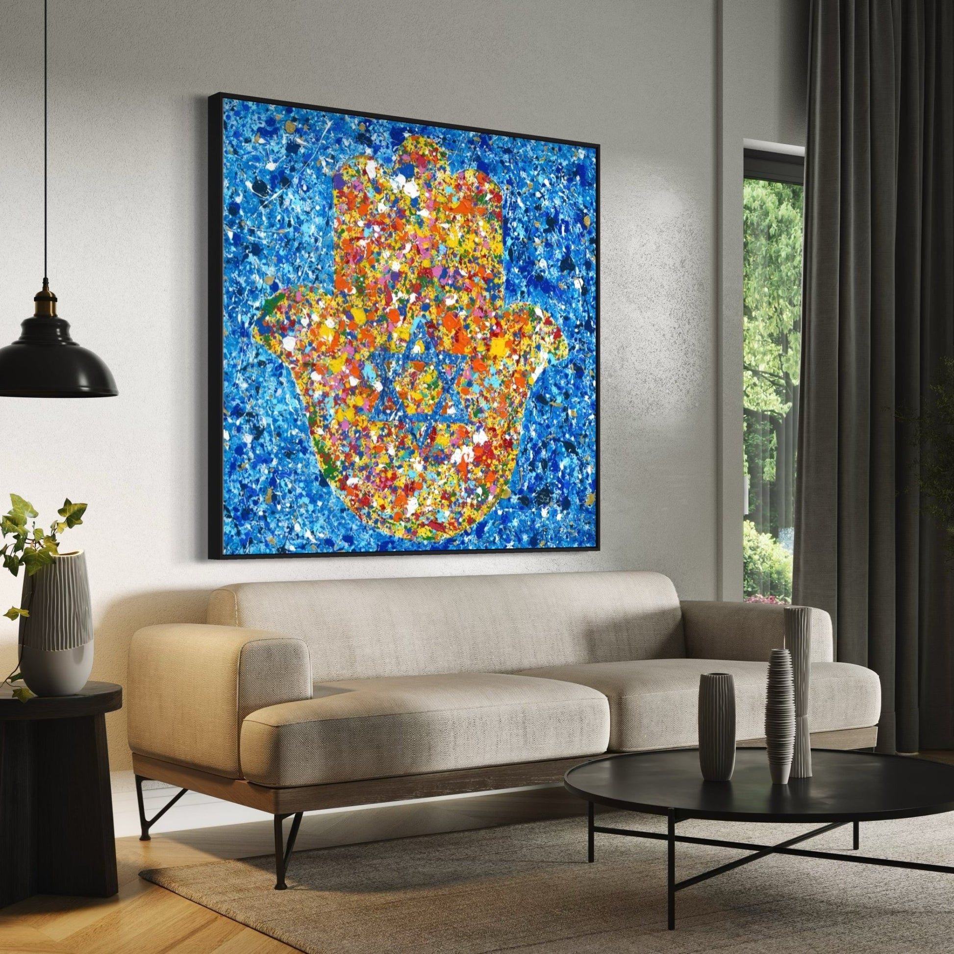 ORIGINAL ARTWORK - HAMSA - BY Albert Levi Art