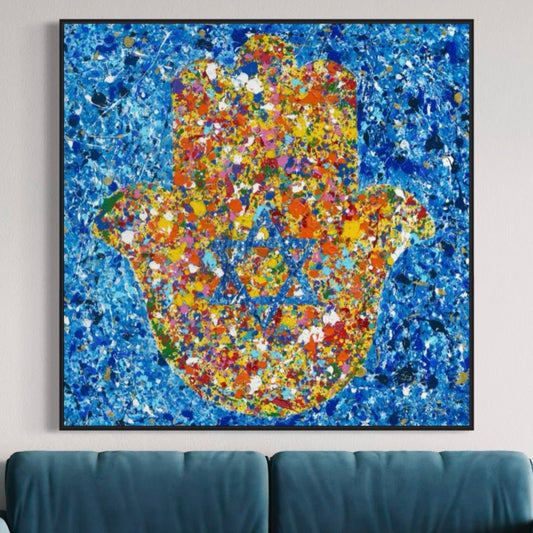 ORIGINAL ARTWORK - HAMSA - BY Albert Levi Art