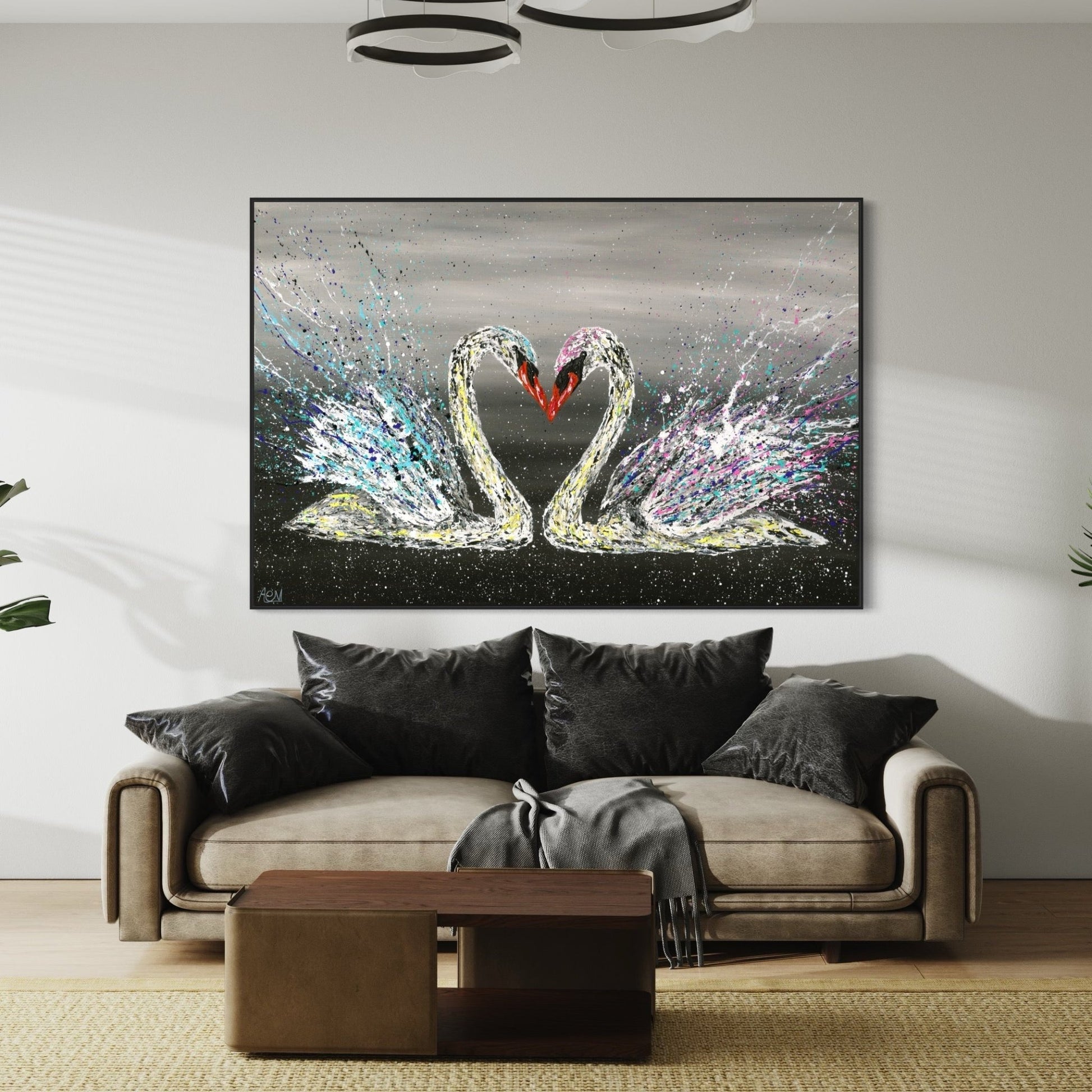 ORIGINAL ARTWORK - LOVE - Canvas BY Albert Levi Art
