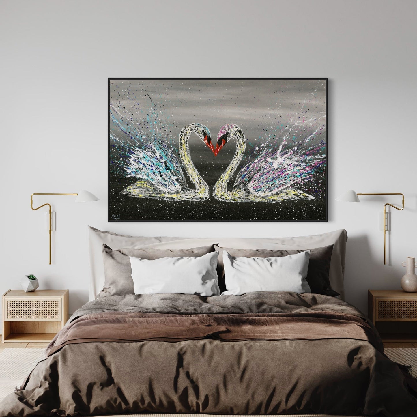ORIGINAL ARTWORK - LOVE - Canvas BY Albert Levi Art