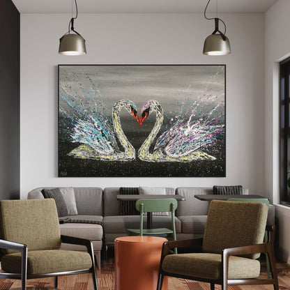 ORIGINAL ARTWORK - LOVE - Canvas BY Albert Levi Art