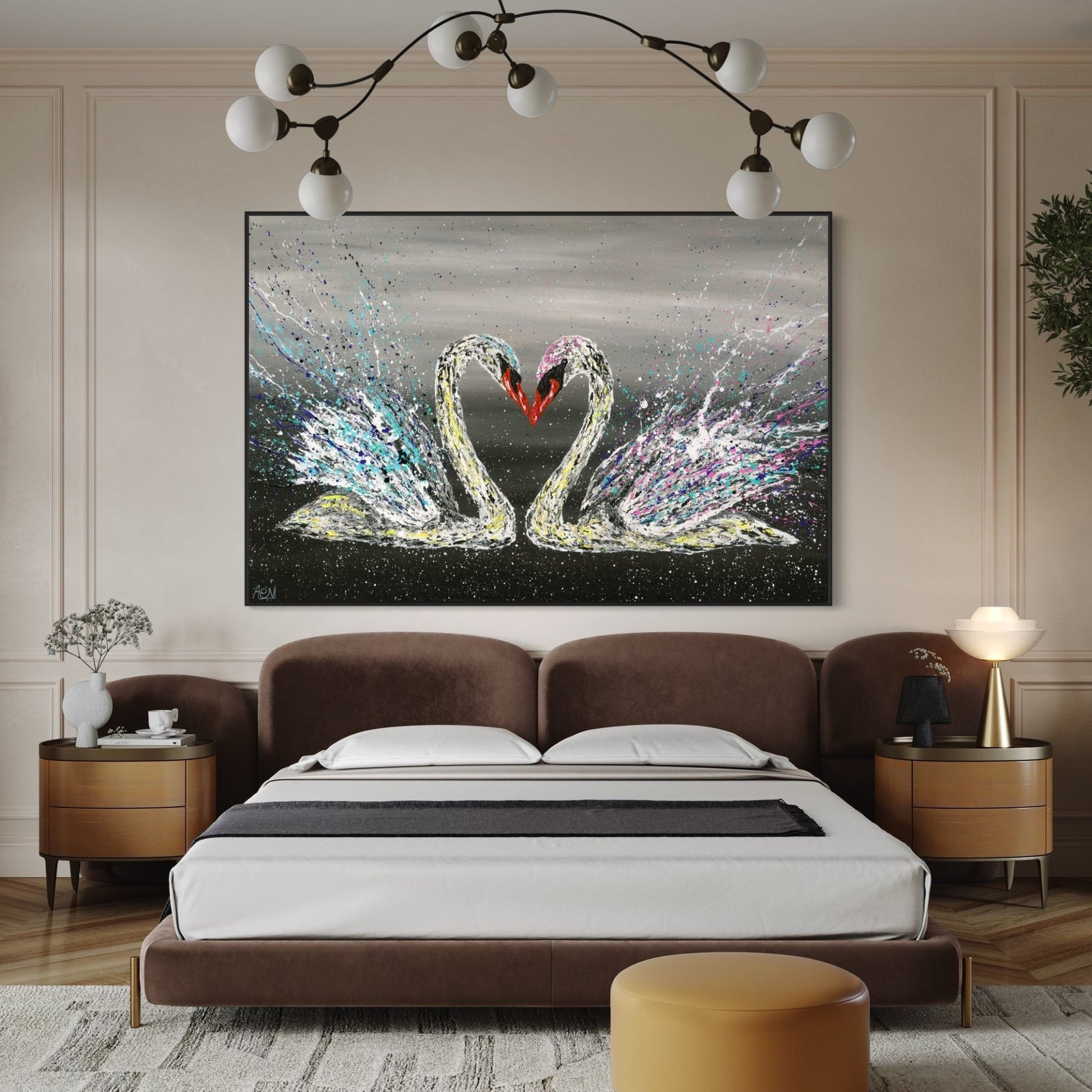 ORIGINAL ARTWORK - LOVE - Canvas BY Albert Levi Art