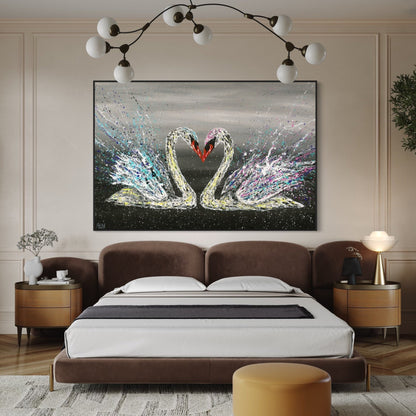 ORIGINAL ARTWORK - LOVE - Canvas BY Albert Levi Art