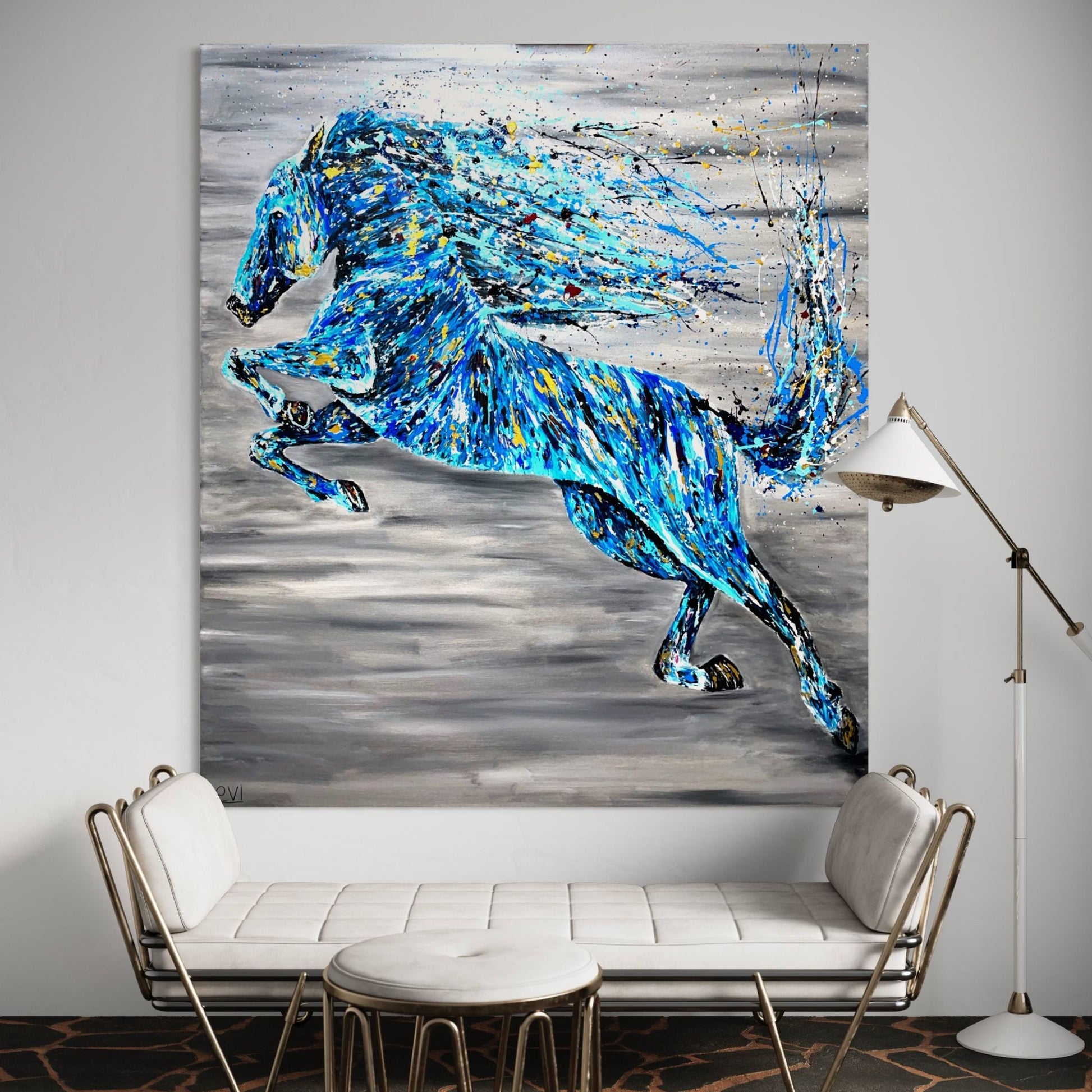 ORIGINAL ARTWORK - MAJESTIC JUMP - BY Albert Levi Art