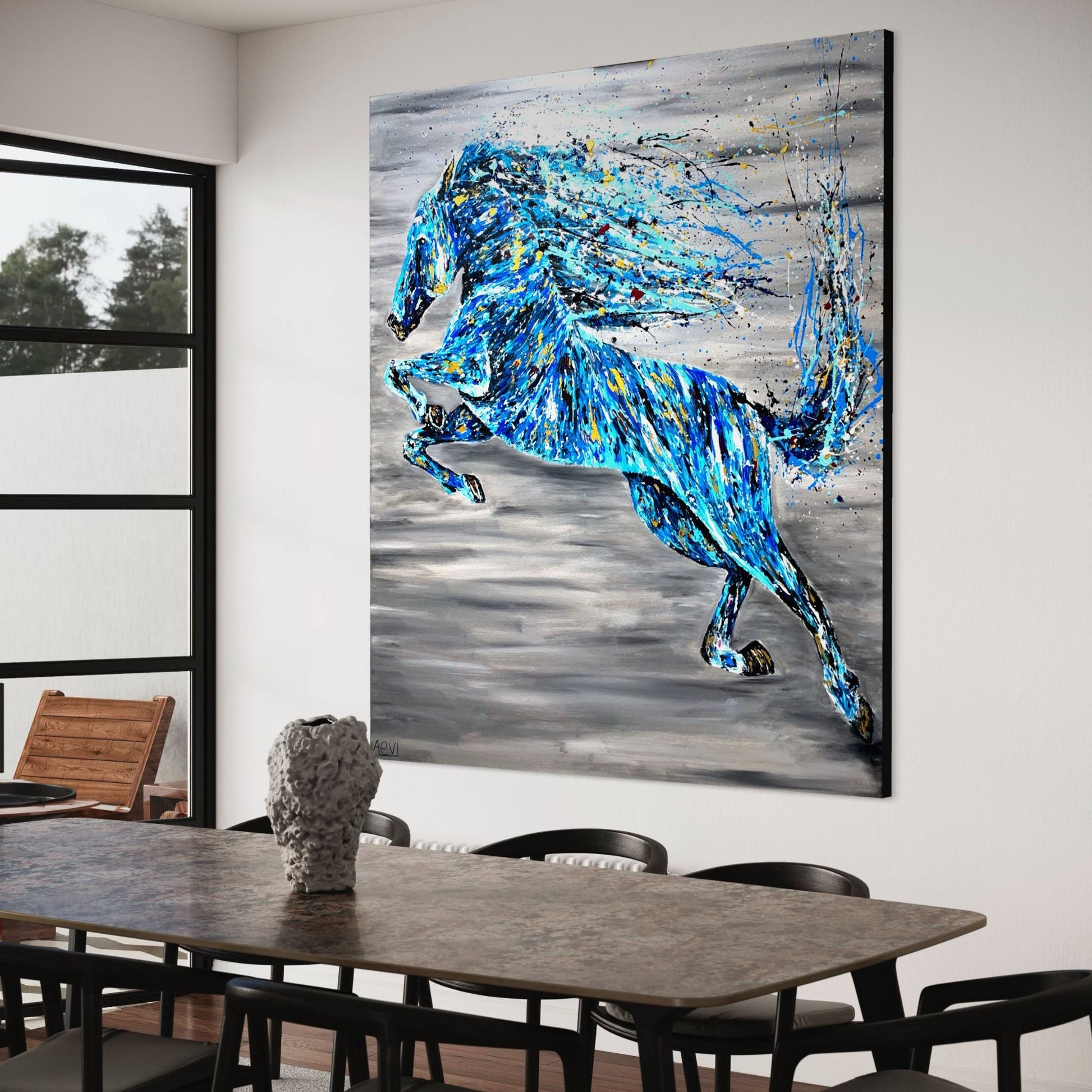 ORIGINAL ARTWORK - MAJESTIC JUMP - BY Albert Levi Art